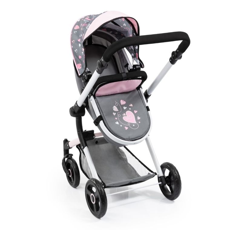 Bayer Design, Neo Vario Combi, głęboki wózek dla lalek z torbą, szary