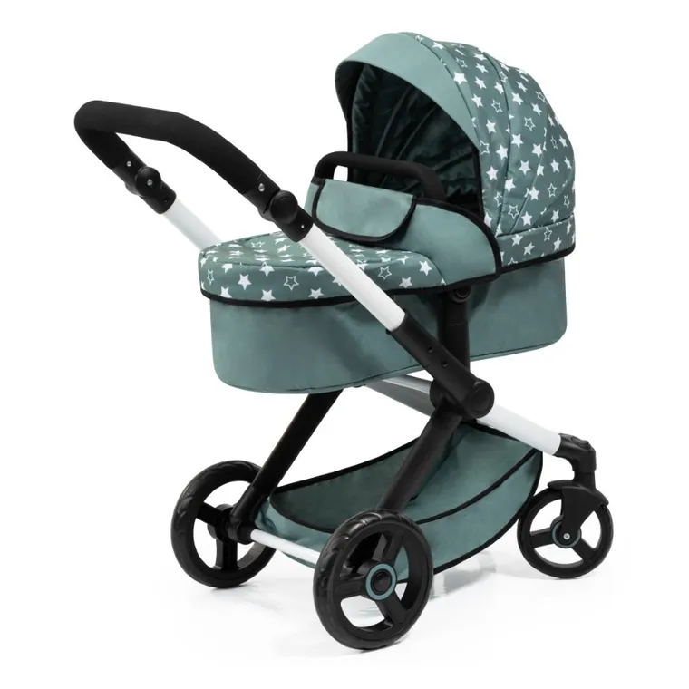 Bayer Design, Xeo Combi, głęboki wózek dla lalek z torbą, skandynawska zieleń