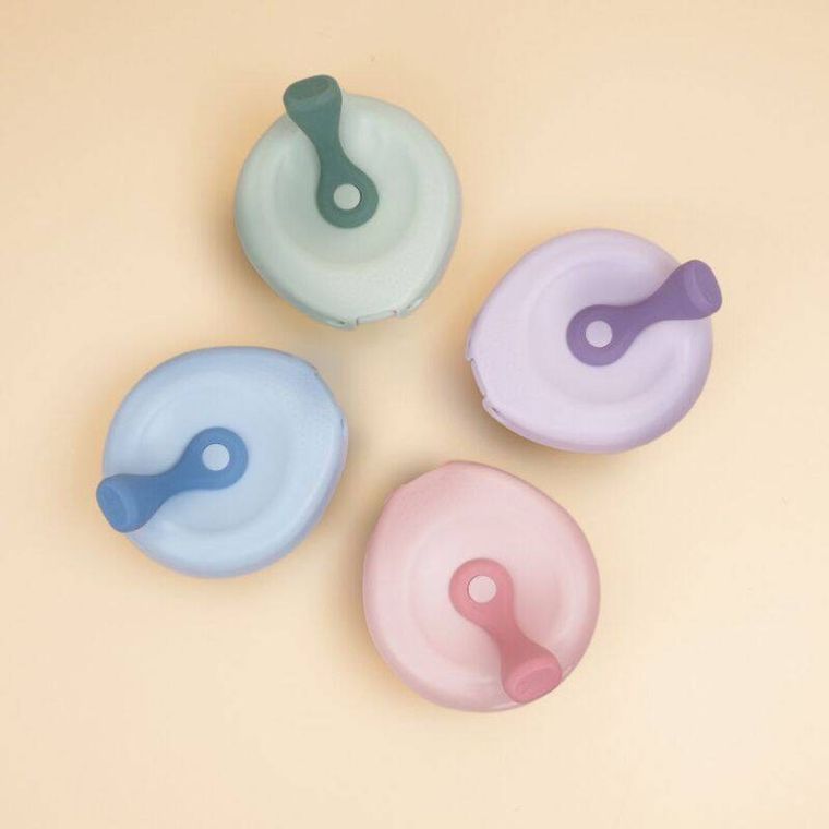 b.box, Fill + Feed, silikonowa miseczka z pokrywką do karmienia niemowląt i dzieci, piwonia