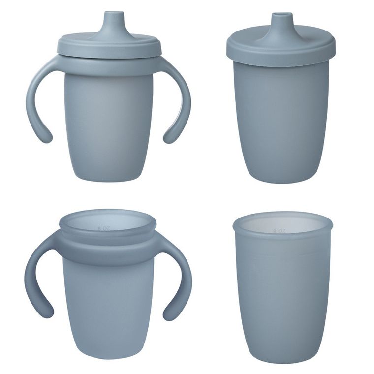 b.box, silikonowy kubek z ustnikiem, błękitny