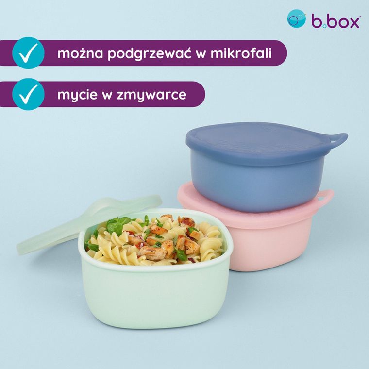 b.box, silikonowy pojemnik z pokrywką do lunchboxa, Berry