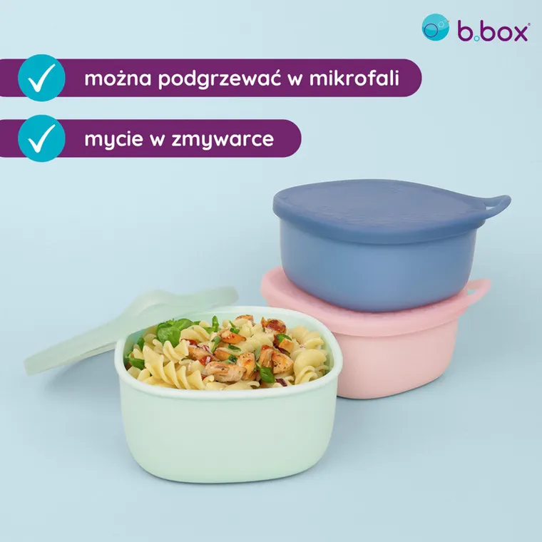 b.box, silikonowy pojemnik z pokrywką do lunchboxa, Ocean