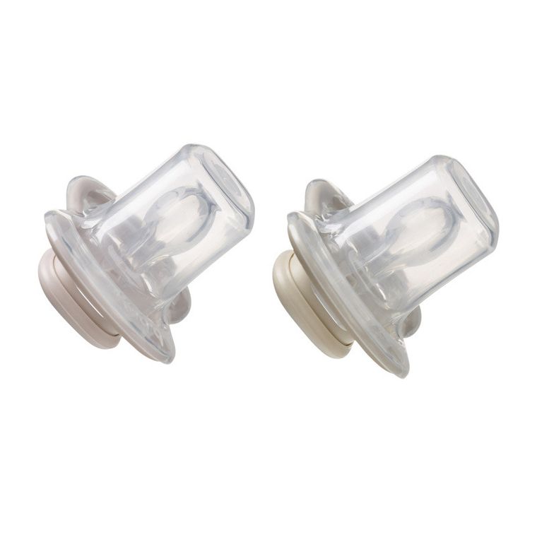 b.box, smoczek symetryczny, 0-6m, róż/latte, 2 szt.