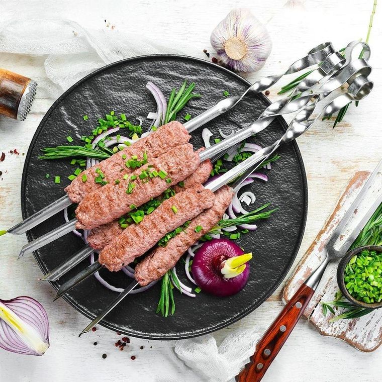 BBQ, szpikulce do szaszłyków, 3 szt., 45 cm