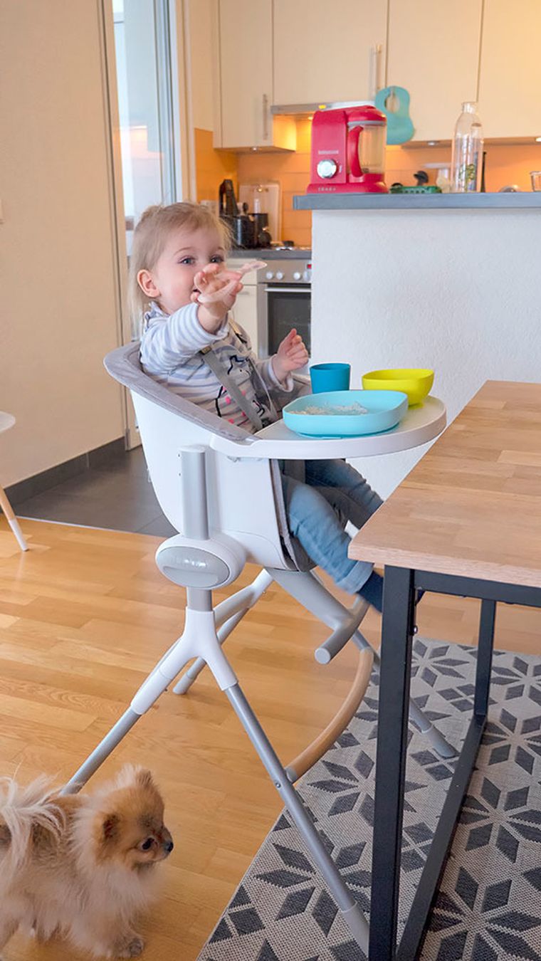 Beaba, komplet naczyń z silikonu z przyssawką, niebieski