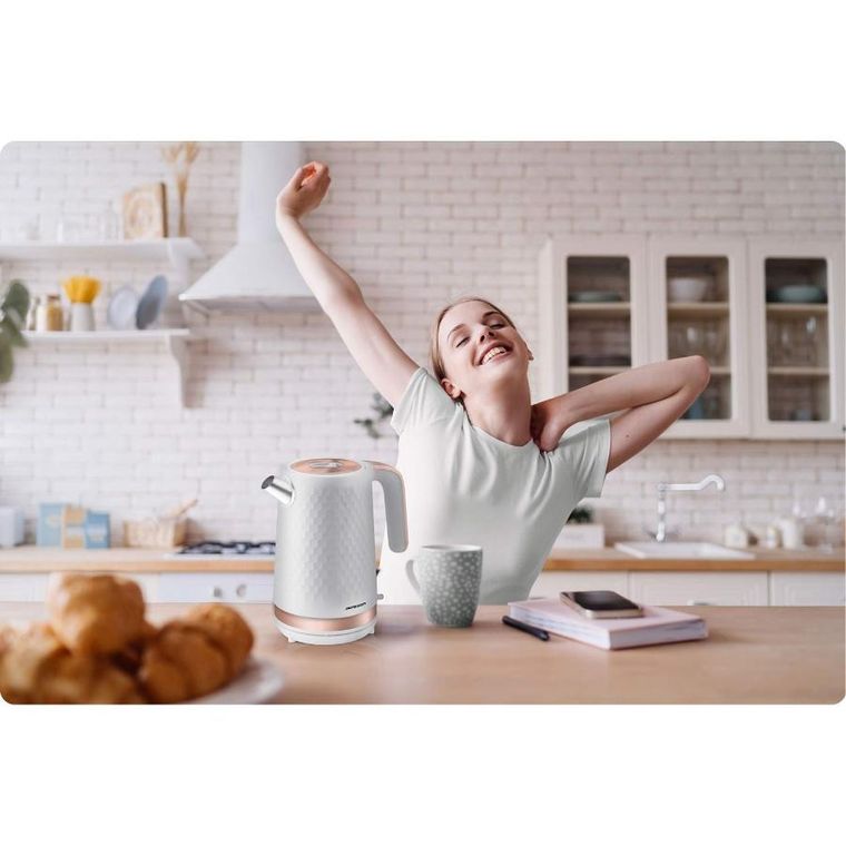 Berdsen, czajnik elektryczny, biało-miedziany, 1,7l, BD-705