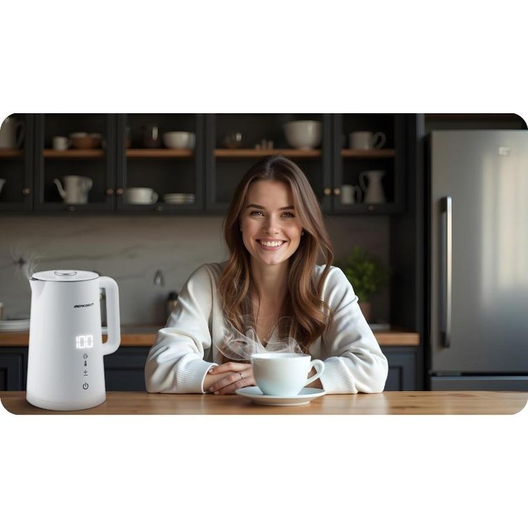 Berdsen, czajnik elektryczny, biały, 1,7l