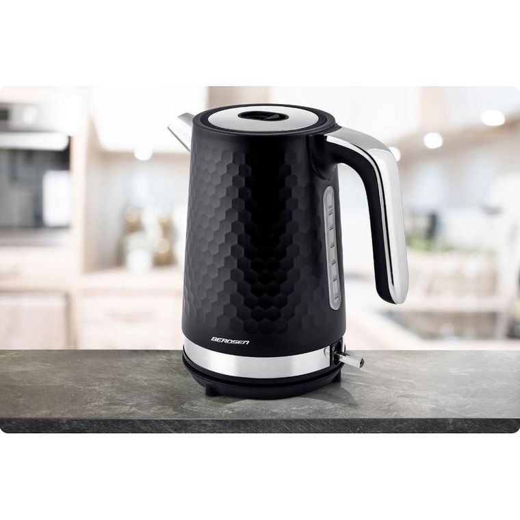 Berdsen, czajnik elektryczny, czarno-srebrny, 1,7l, BD-705