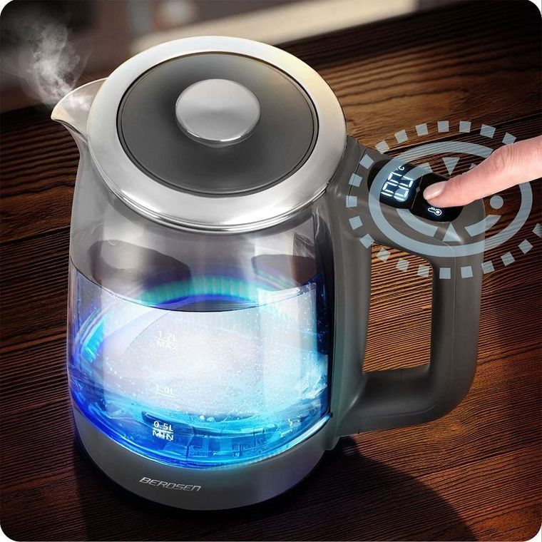 Berdsen, czajnik elektryczny, szklany, 1.7l, BD-711