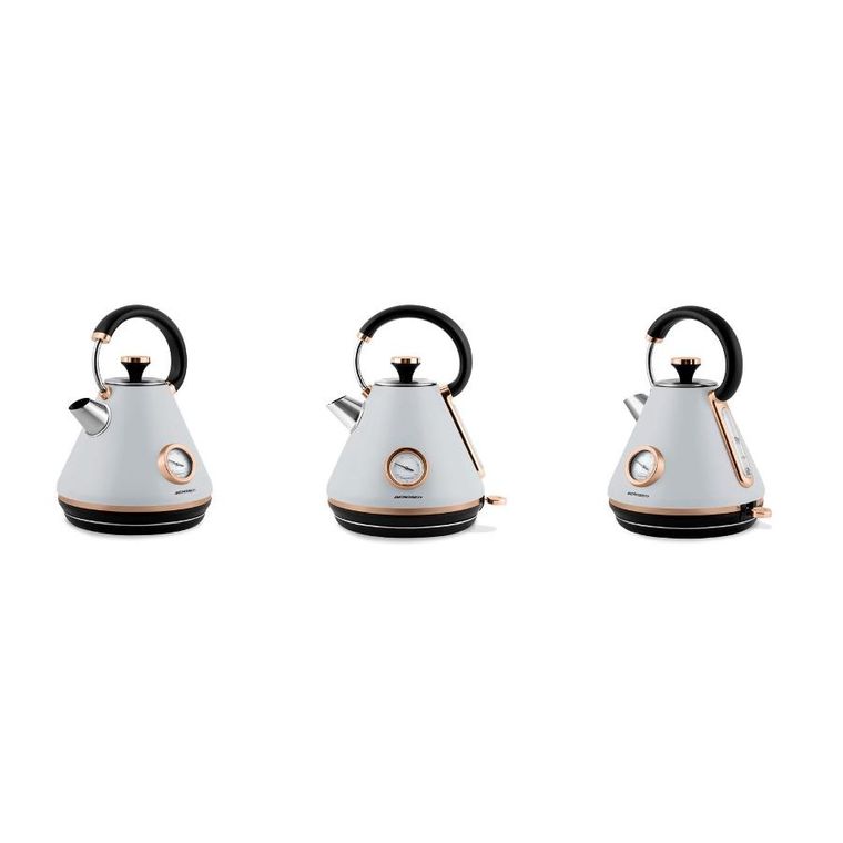 Berdsen, czajnik elektryczny z termometrem, szary, 1.7l, BD-701