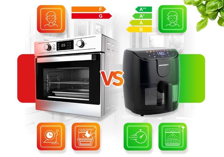 Berdsen, frytkownica beztłuszczowa, air fryer, 1500W, czarny, 4l, BD-658