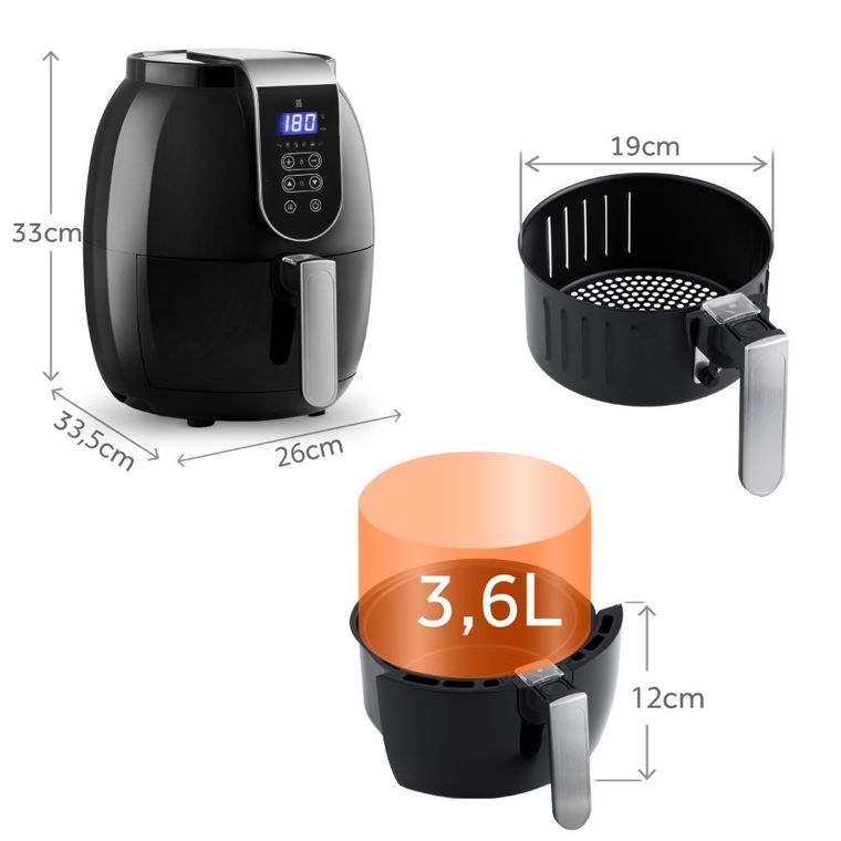 Berdsen, frytkownica beztłuszczowa, air fryer, 3,6l, BD-651