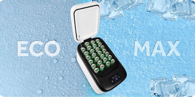 Berdsen, Icemax 401, lodówka kompresorowa turystyczna, biała, 21l