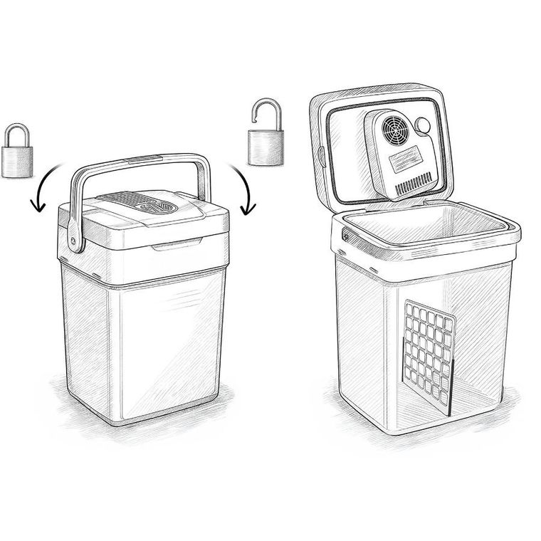 Berdsen, Icemax, lodówka turystyczna, tryb Eco, ciemno-szara, 29l