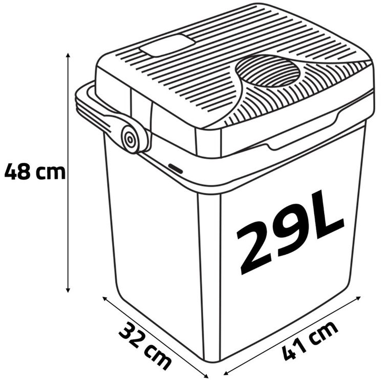 Berdsen, Icemax, lodówka turystyczna, tryb Eco, czarna, 29l