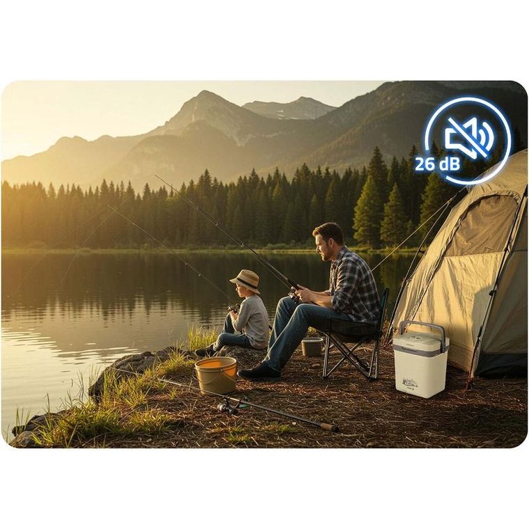 Berdsen, Icemax, lodówka turystyczna, tryb Eco, kremowa, 26l