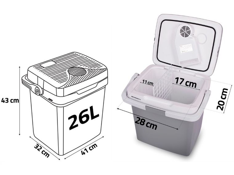 Berdsen, lodówka turystyczna, Icemax, tryb Eco, 26l