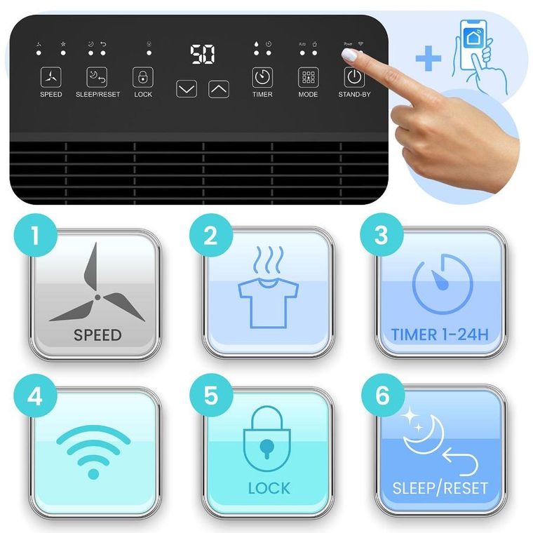 Berdsen, osuszacz powietrza kompresorowy, pochłaniacz wilgoci, 25l/24h, higrostat, biały, BD-533
