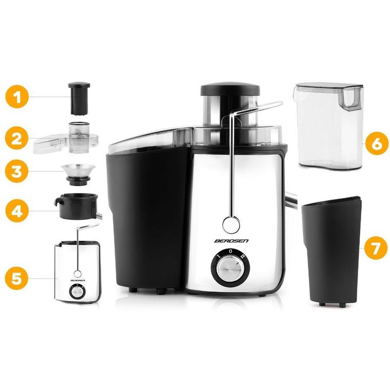 Berdsen, sokowirówka 600W, czarna, BD-750