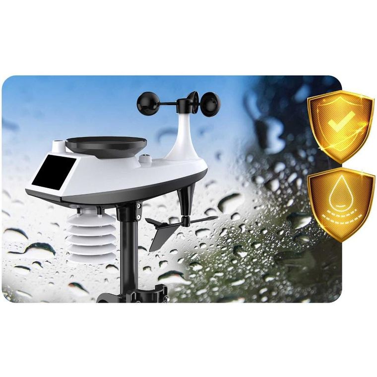 Berdsen, stacja pogodowa z wyświetlaczem, grafitowa