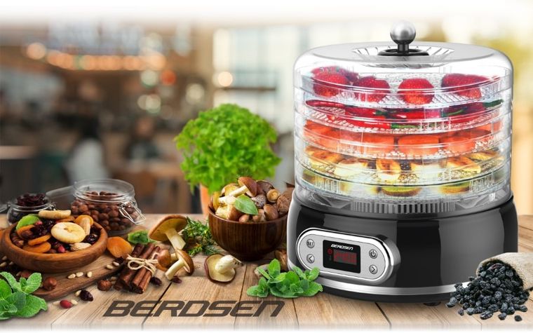 Berdsen, suszarka spożywcza do grzybów i owoców, 400W 10L