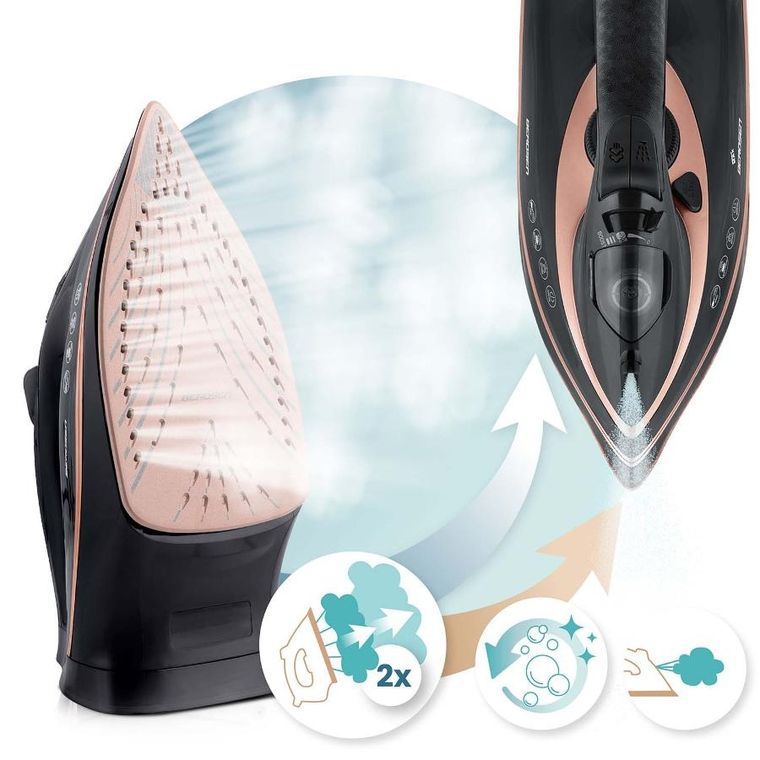 Berdsen, żelazko parowe, ceramiczna powłoka, praca w pionie, 3000W, BD-332