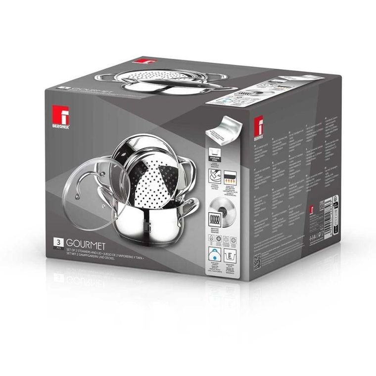 Bergner, Gourmet Line, garnek parowy, 2,2l