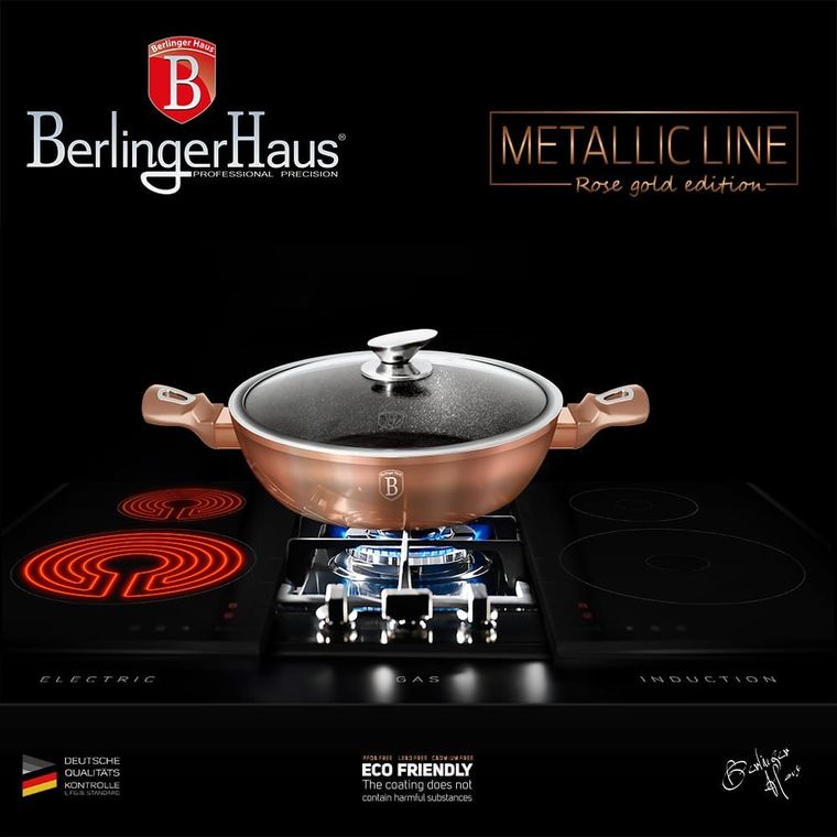 Berlinger Haus, Rose Gold, wok granitowy, 3.8l
