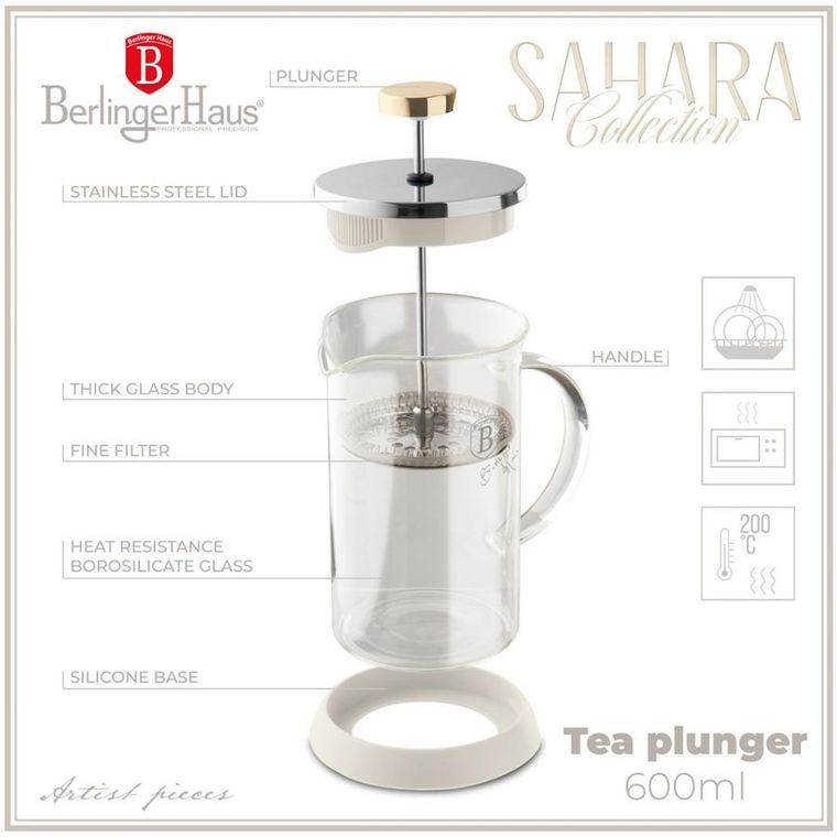 Berlinger Haus, Sahara, zaparzacz tłokowy do kawy/herbaty, 600 ml