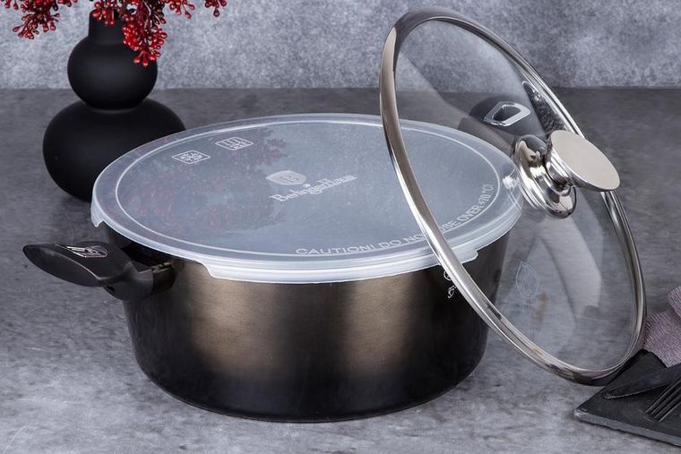 Berlinger Haus, Shiny Black, garnek granitowy, 6.1l