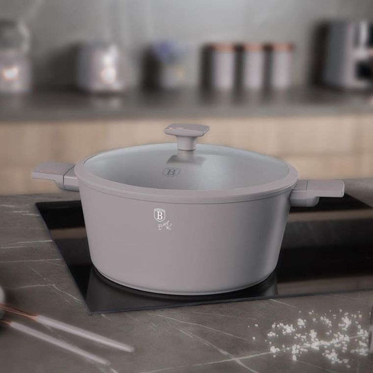 Berlinger Haus, Taupe, garnek tytanowy z pokrywą, 8l