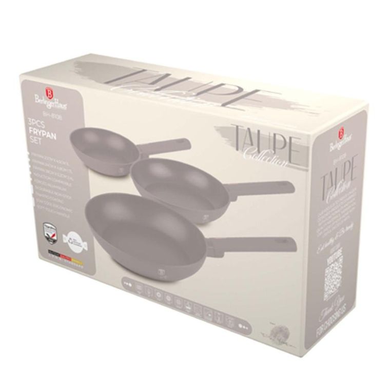Berlinger Haus, Taupe, zestaw patelni tytanowych, 3 szt.