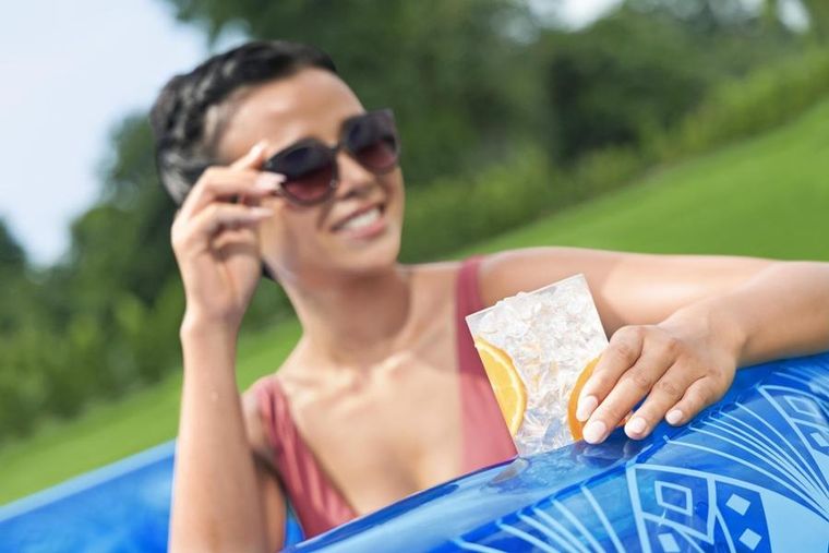 Bestway, basen dmuchany, okrągły, niebieski, boho, 53-168 cm