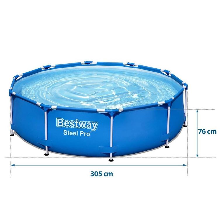 Bestway, basen ogrodowy stelażowy, 305-76 cm, zestaw 16w1