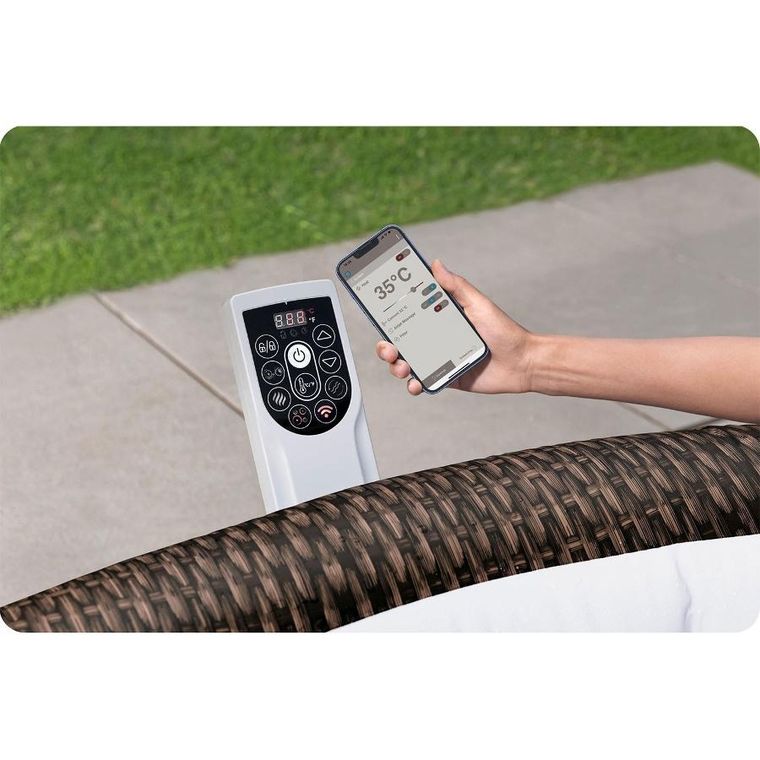 Bestway, Lay-Z Bali, dmuchane spa, 7 osobowe, brown