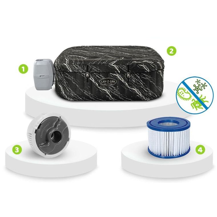 Bestway, Lay-Z Hollywood, dmuchane SPA z akcesoriami, 196-66 cm