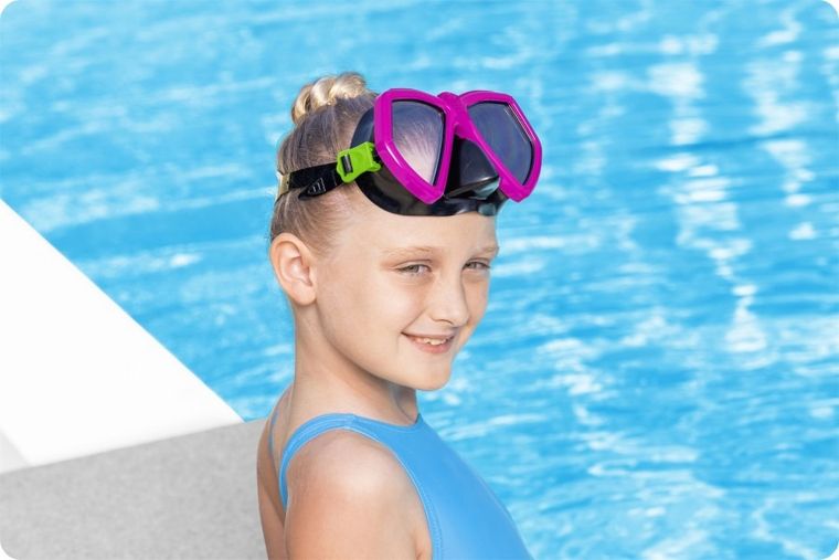 Bestway, maska do pływania, różowa