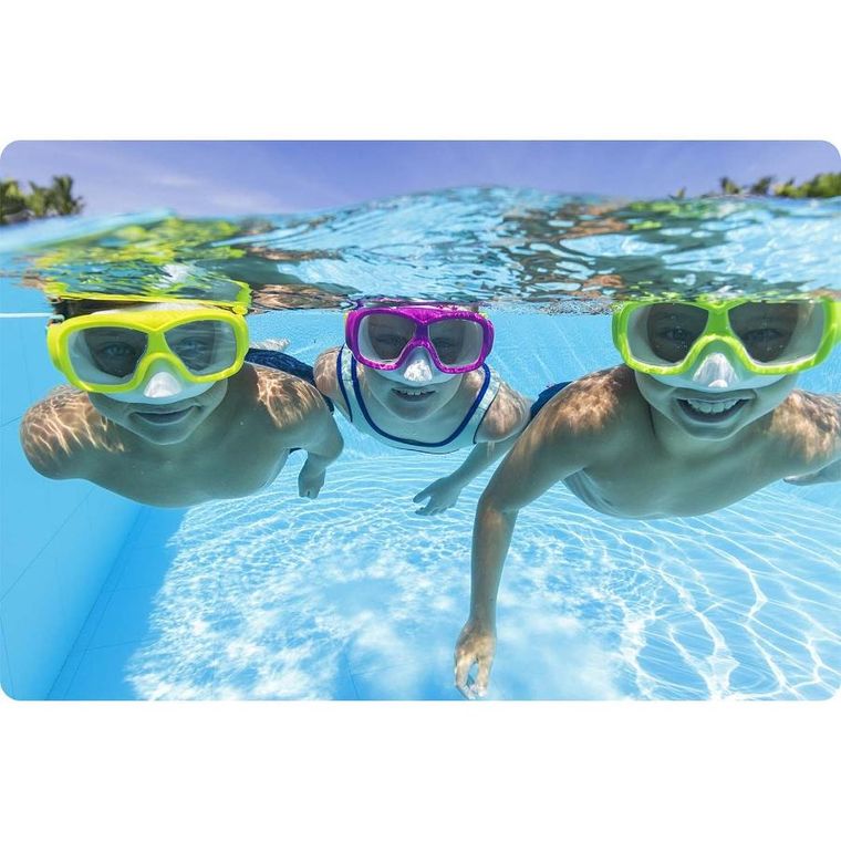 Bestway, maska do pływania, żółto-czerwona