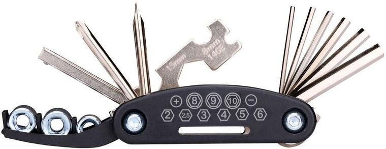 Bicycle Gear, zestaw narzędzi rowerowych, 14 elementów w etui