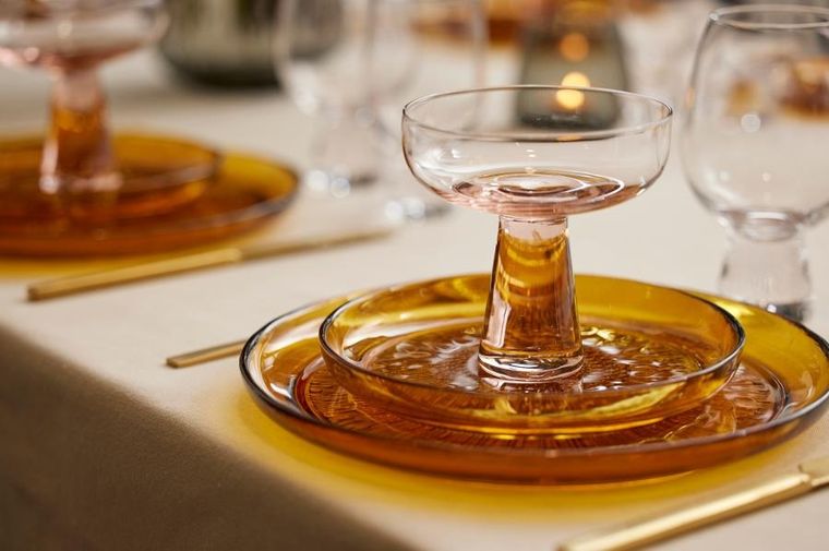 Bitz, Kusintha, talerz, amber, 18 cm