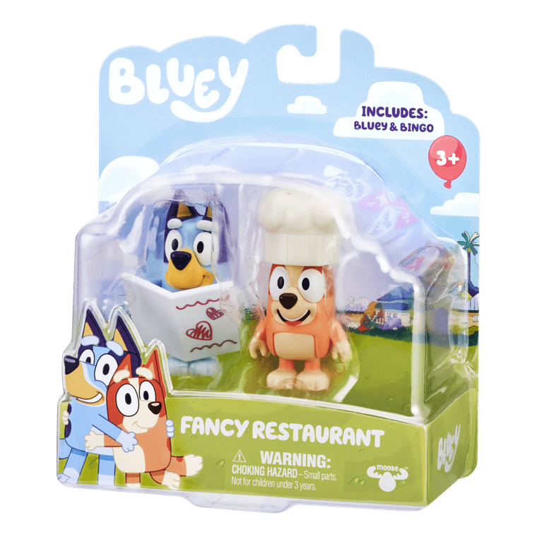 Bluey, Ekskluzywna restauracja, zestaw figurek, 2 szt.