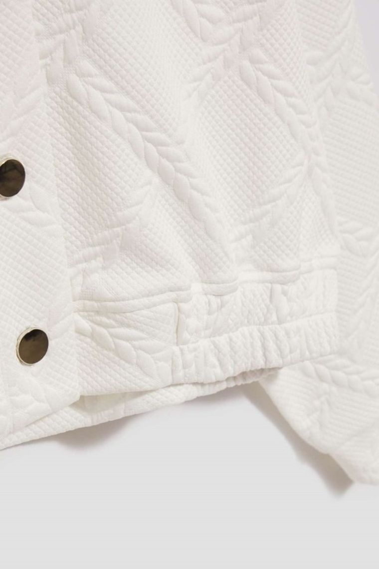 Bluza damska, rozpinana, biała, Moodo