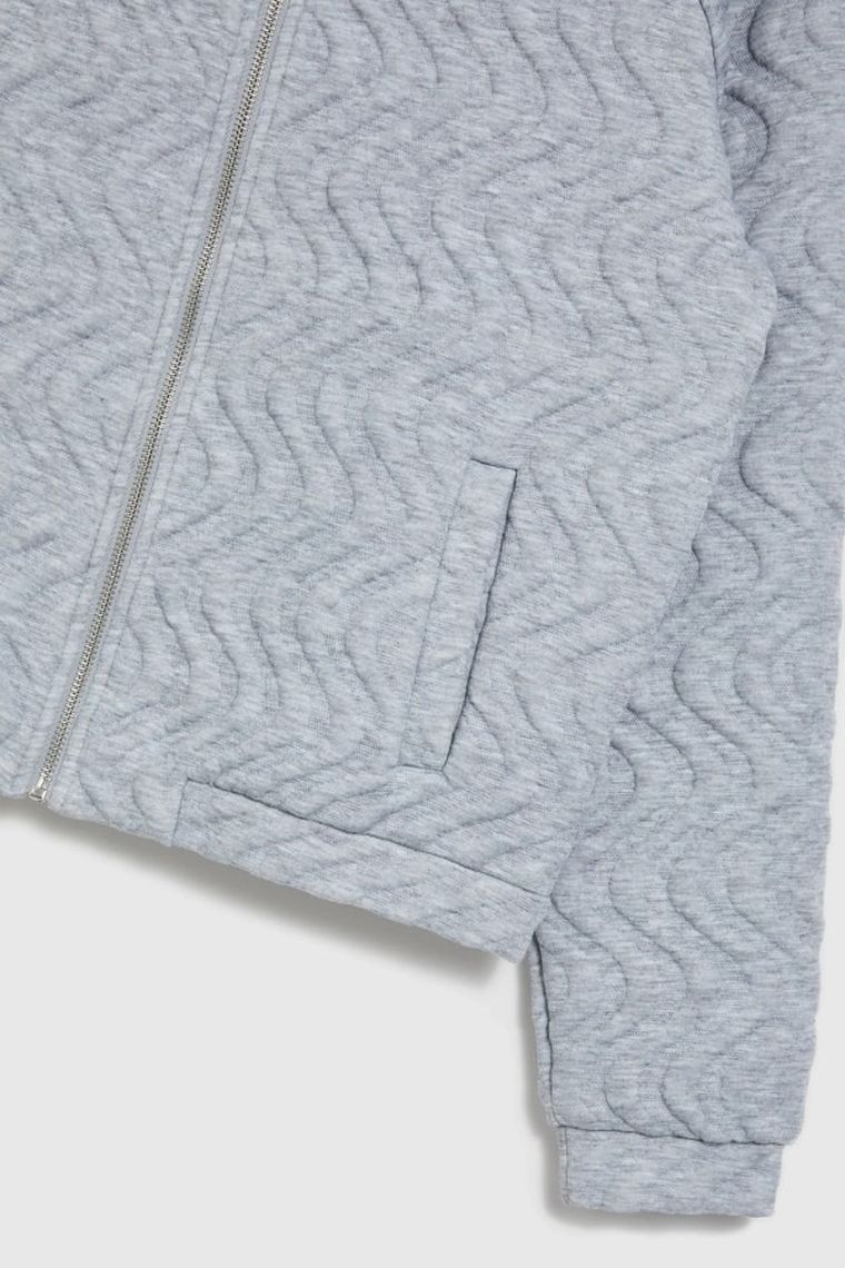 Bluza damska, rozpinana, szara, Moodo