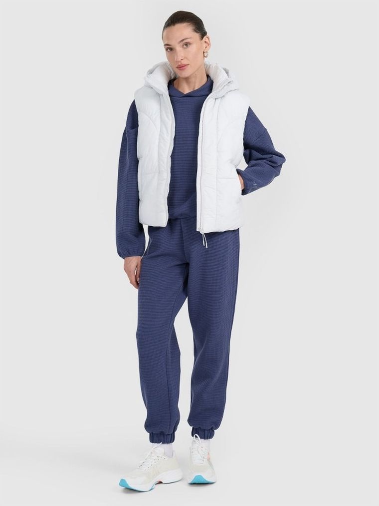 Bluza damska z kapturem, granatowa, 4F