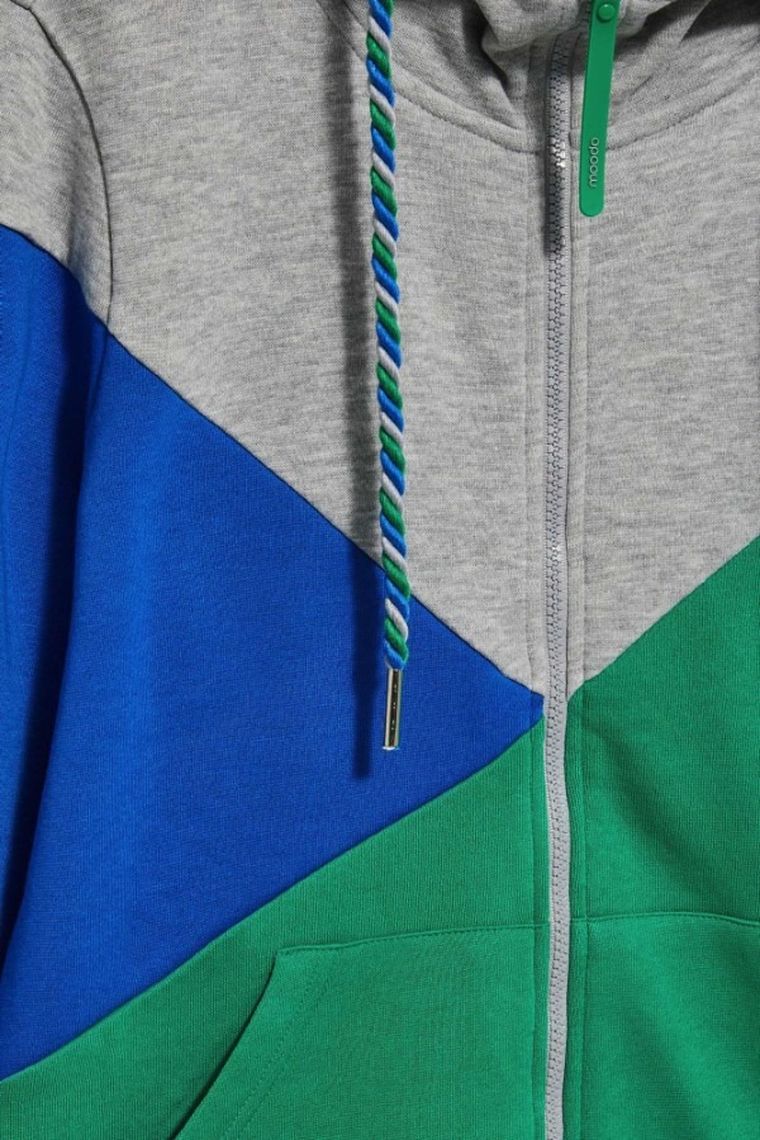 Bluza damska z kapturem, rozpinana, mix, Moodo