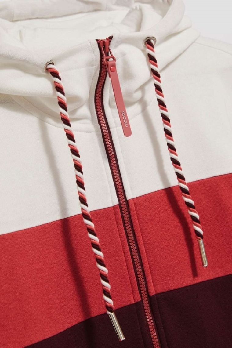 Bluza damska z kapturem, rozpinana, mix, Moodo