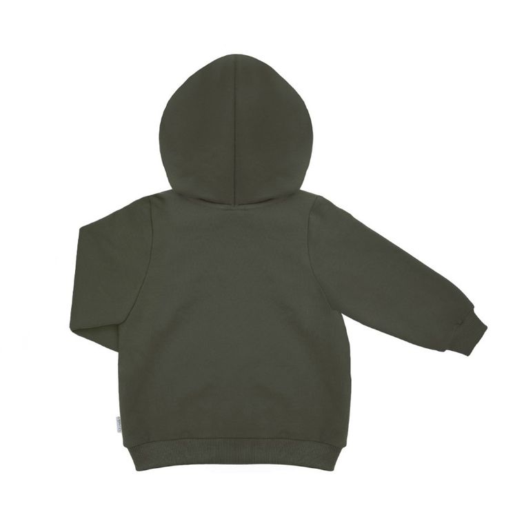 Bluza dziecięca z kapturem, rozpinana, khaki, Nicol