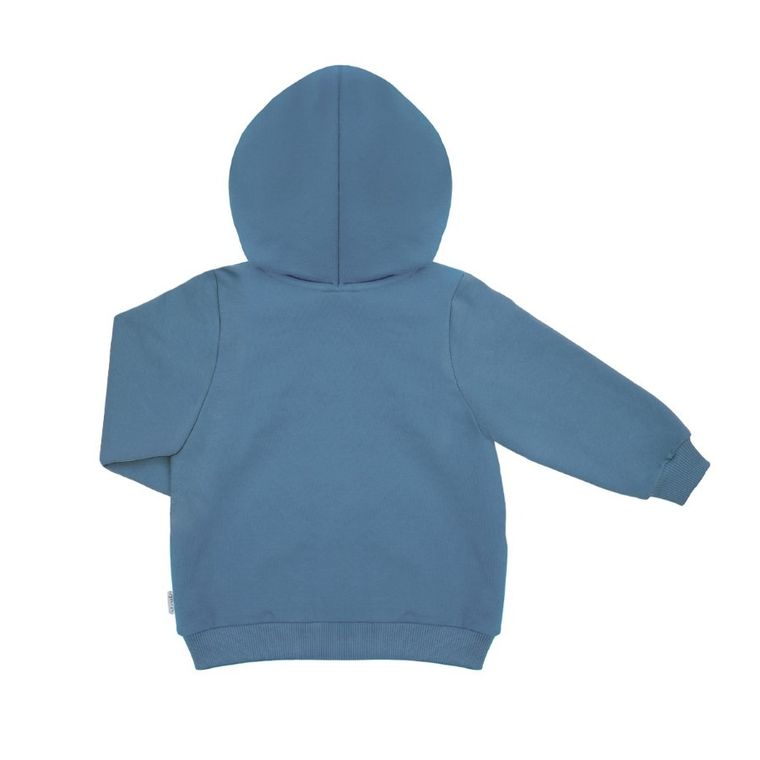 Bluza dziecięca z kapturem, rozpinana, niebieska, Nicol