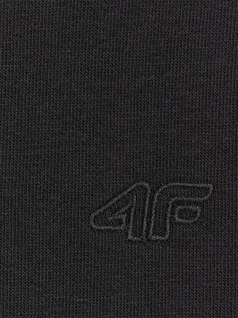 Bluza dziewczęca z kapturem, czarna, 4F