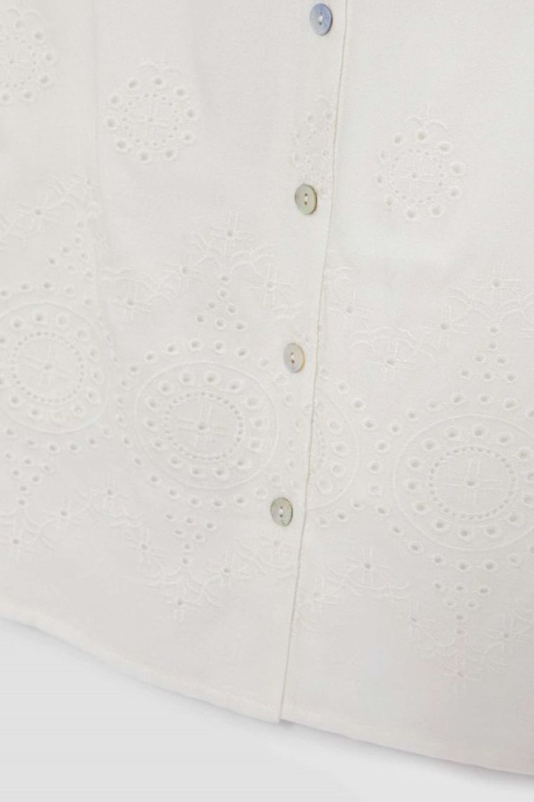 Bluzka damska na ramiączka, biała, Moodo